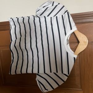 Stripped shirt (cropped) from Zara. (Small tear in armpit)